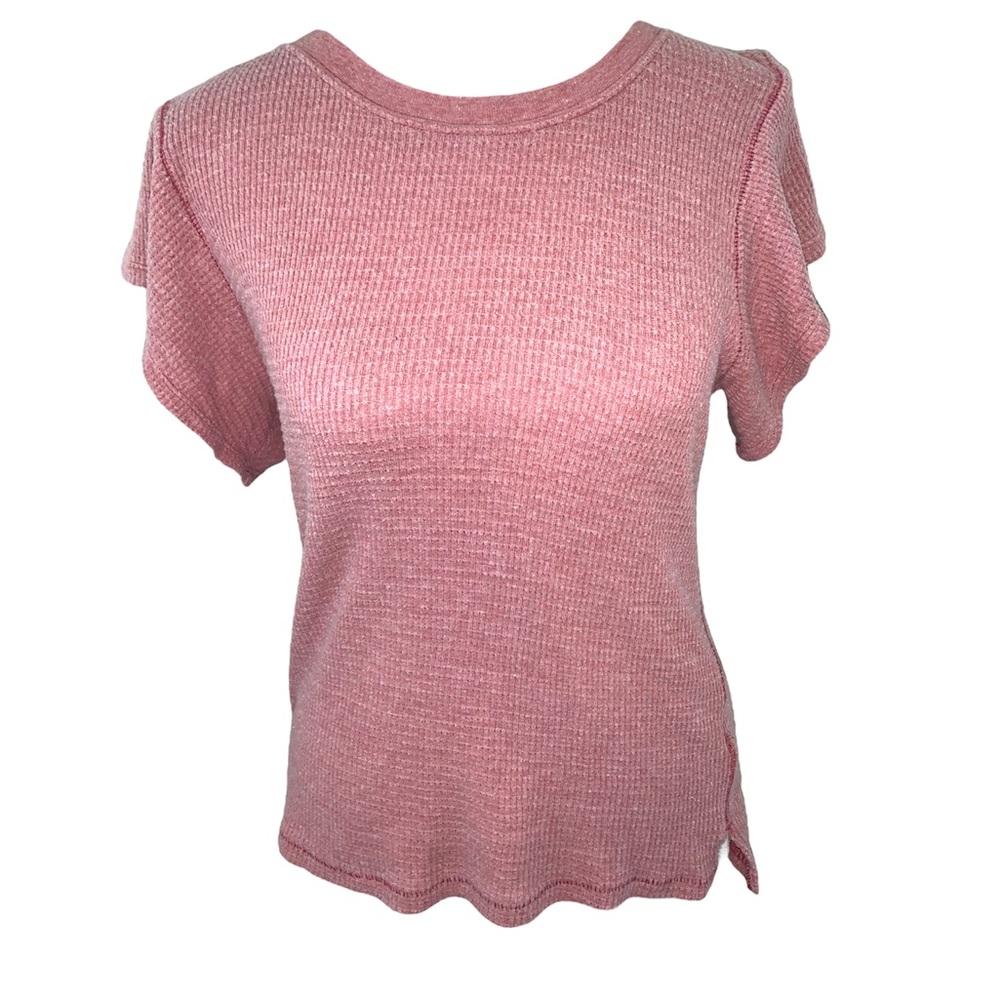 We The Free Pink Short Sleeve Knit Top